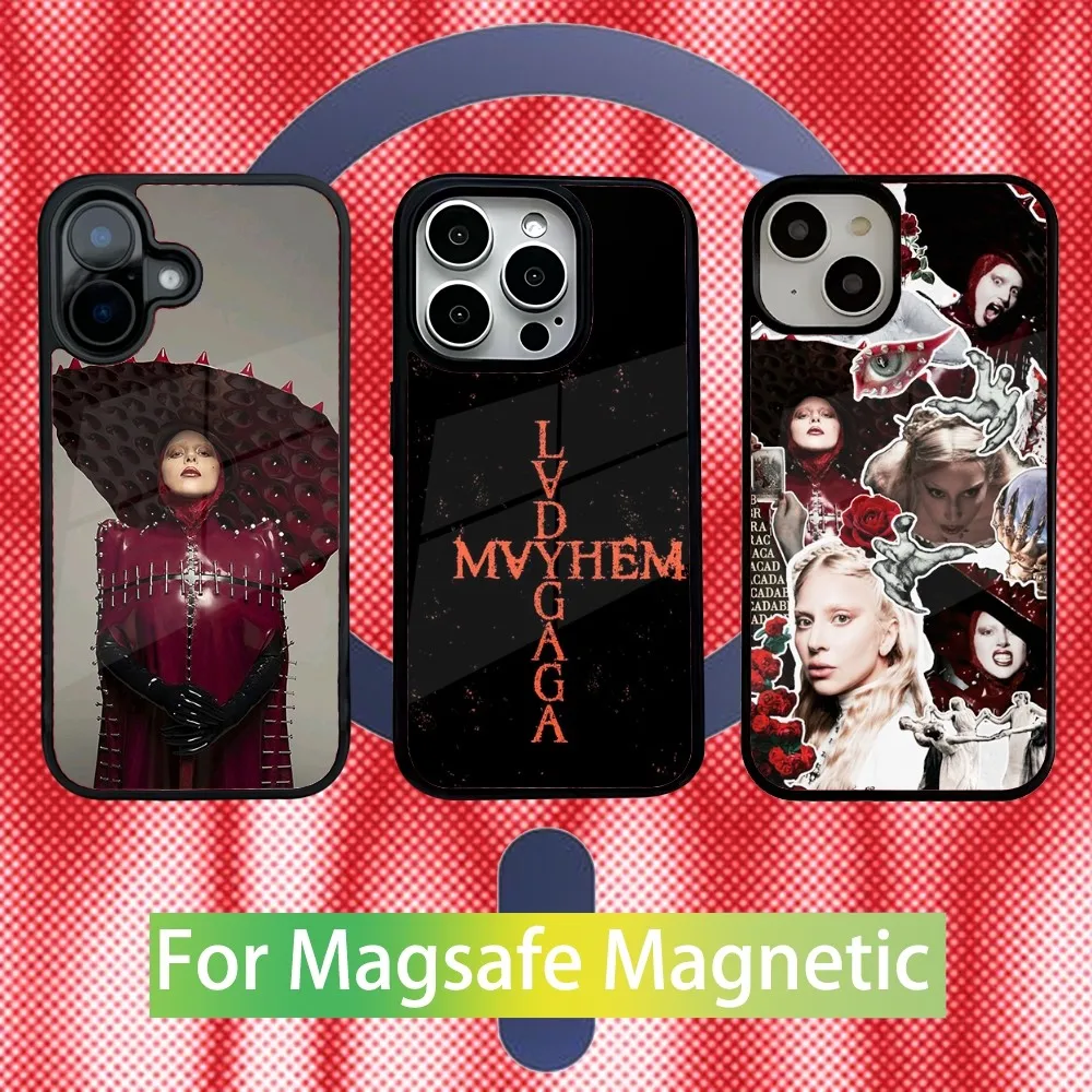 

L-Lady G-Gaga Abracadabra Phone Case For iPhone 16,15,14,13,12,11,Pro,Max,Plus,Mini New Magsafe Magnetic Wireless Charging