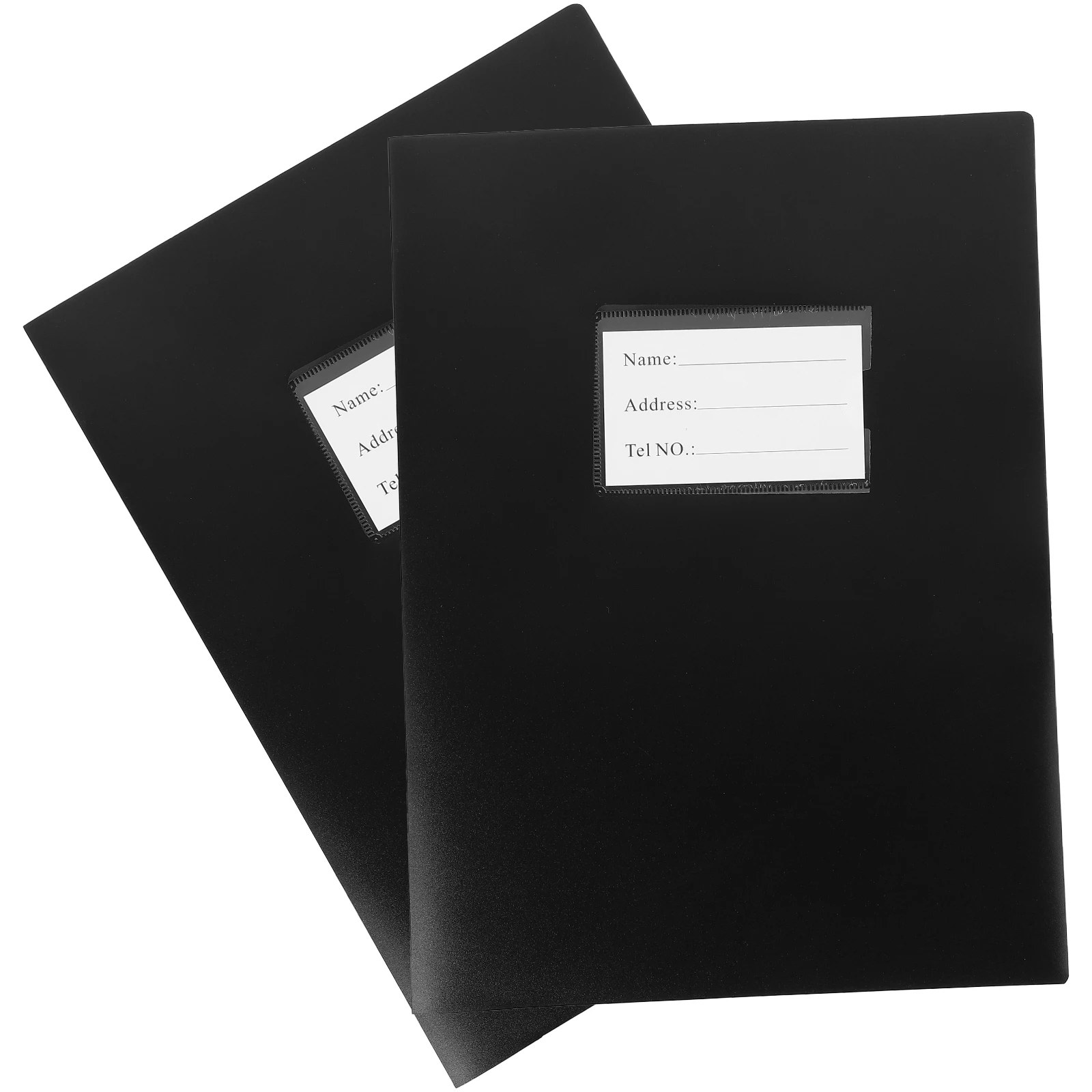 

2pcs Office File Folder Plastic Document Folders Double Slots Papers Storage Organizer Pp Material File Folder For