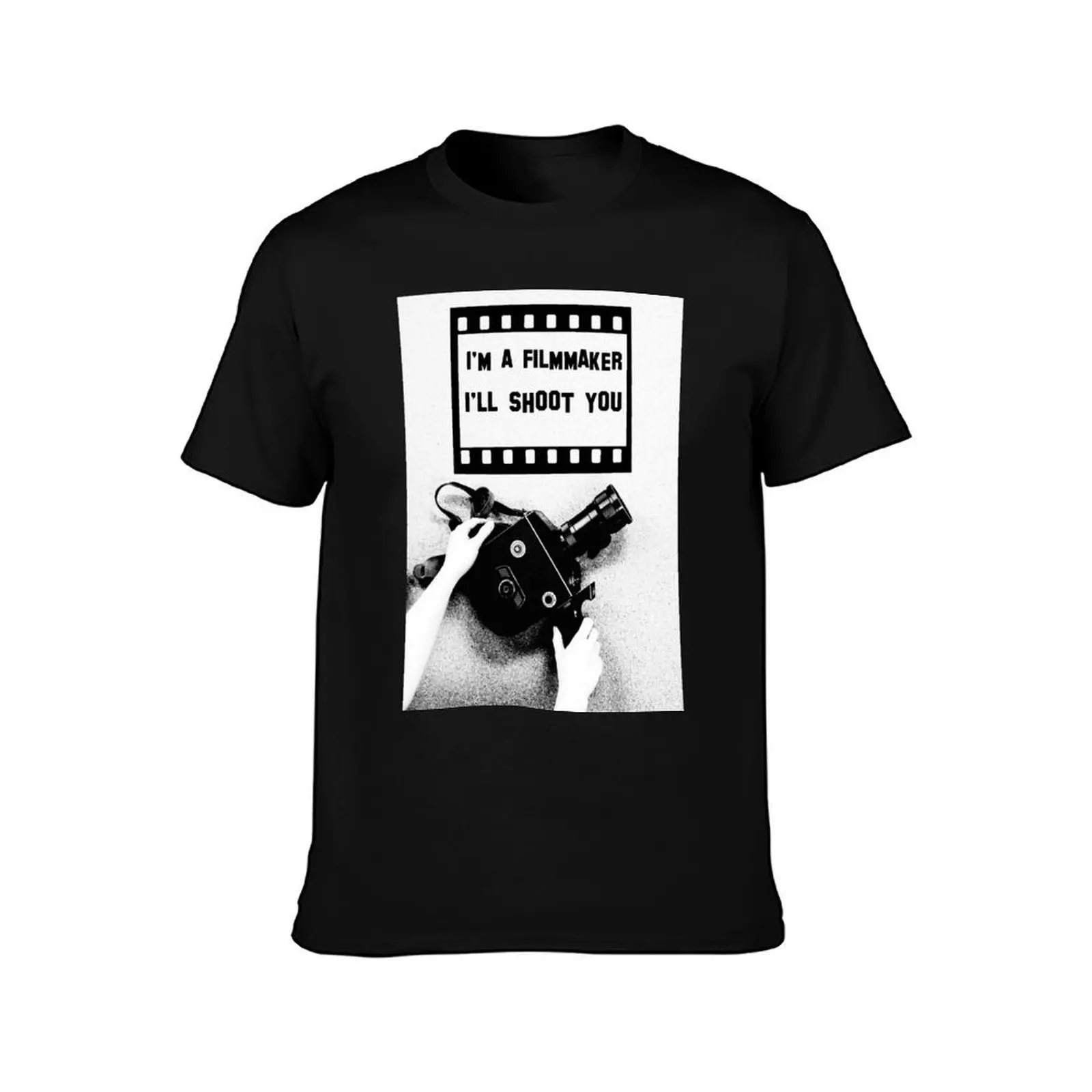 I'M A FILMMAKER T-Shirt, Summer Casual Cotton Tee, Oversized Streetwear Tops, Vintage Graphic Print, Loose Fit Short Sleeve