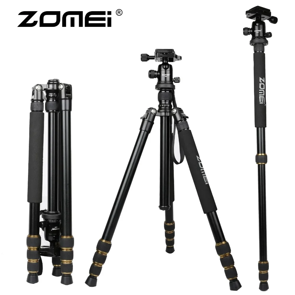 

New Arrival Zomei Q666 Portable aluminium monopod stand professional camera tripod for slr video tripodes para reflex