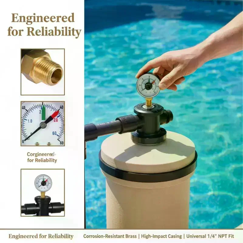 Pressure Gauge Box With Enhanced User Experience 060Psi Measurement Range And Intuitive Design For Easy Operation