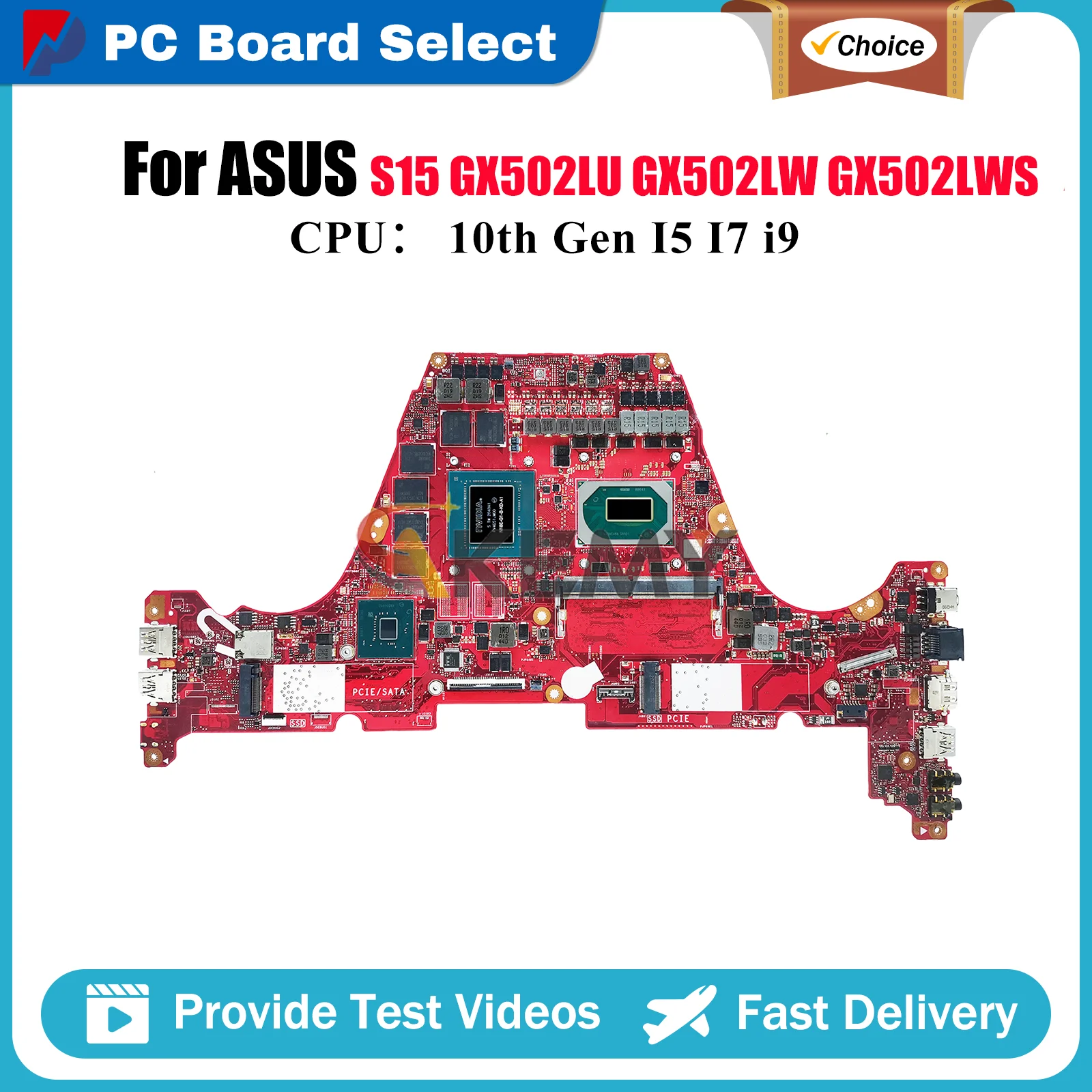 

GX502LXS Laptop Motherboard For ASUS ROG Zephyrus GX502L S15 GX502LWS GX502LU GX502LW GX502LXS GX502LV Mainboard W/ I5 I7 i9 CPU