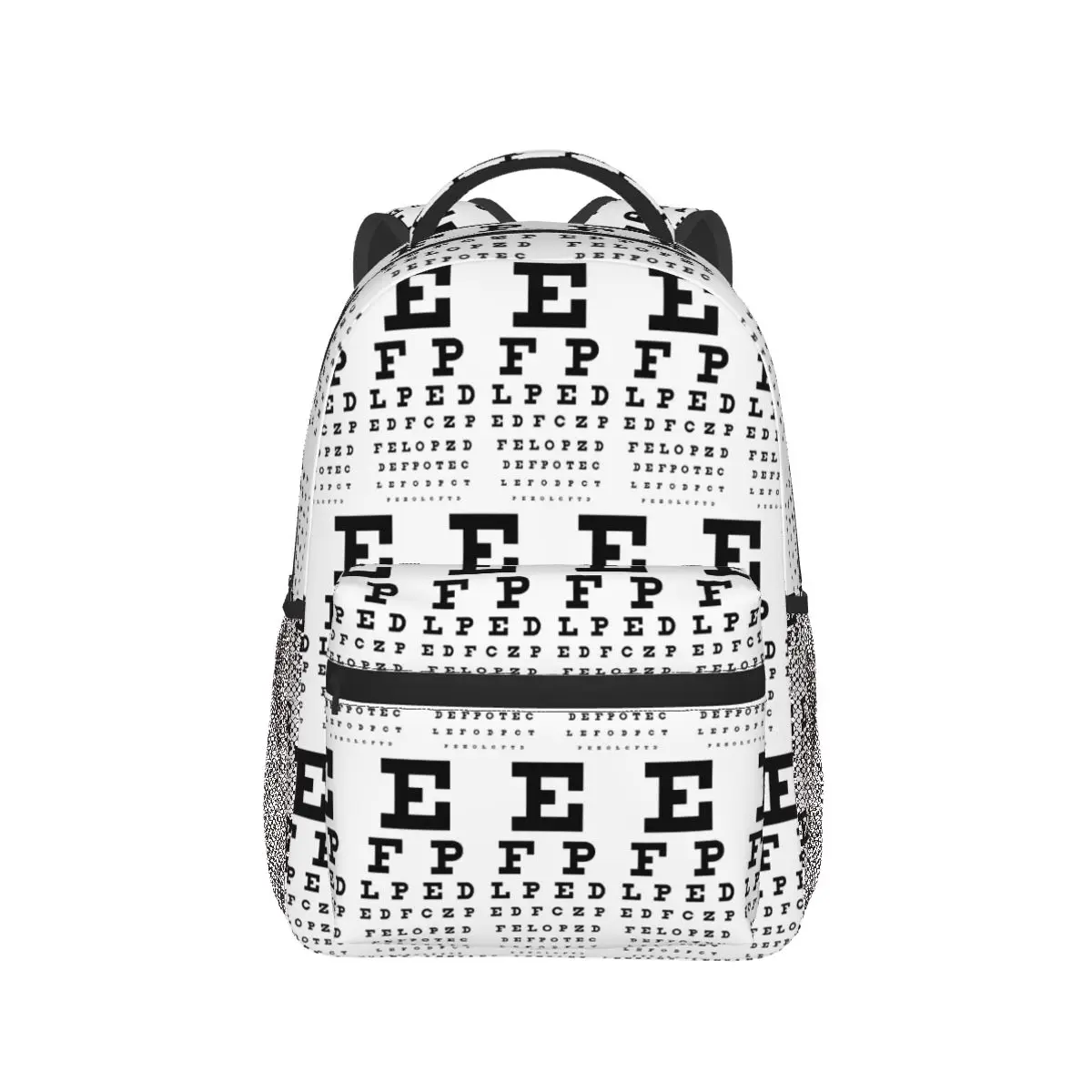 Eye Test Chart Student Backpack School Bag Hiking Travel Daypack for Boys Girls Fashion Bookbag Shoulder Bags