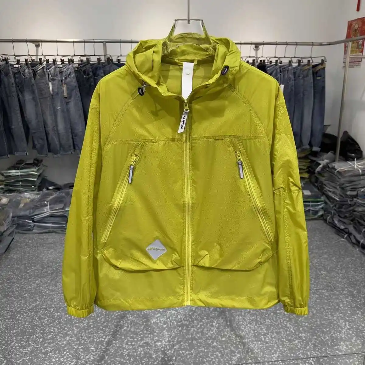 

Модный мужской легкий спортивный солнцезащитный костюм с капюшоном Jaet, весна-осень, Новое поступление, универсальная верхняя одежда, дышащая Zi...