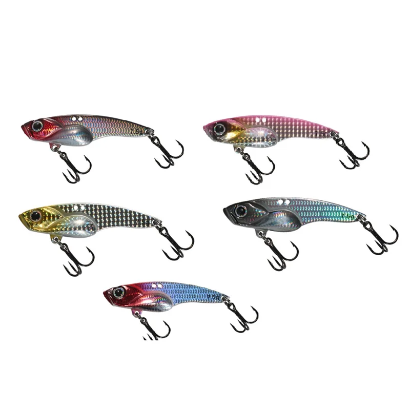 

5Pcs VIB Sinking Lead Weighted Jig Copper Long Cast Lure High-Frequency Vibrating Swim Swimbait Lip