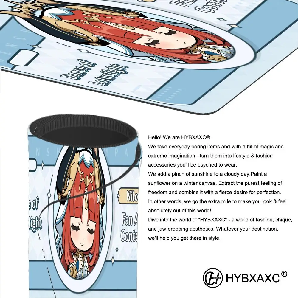 Deskmat المطاط أنيمي ماوس الوسادة Genshin تأثير الألعاب الحصير عدم الانزلاق Xxl ماوس ألعاب الكمبيوتر ومكتب عمل حصيرة وسادات المكتب #5