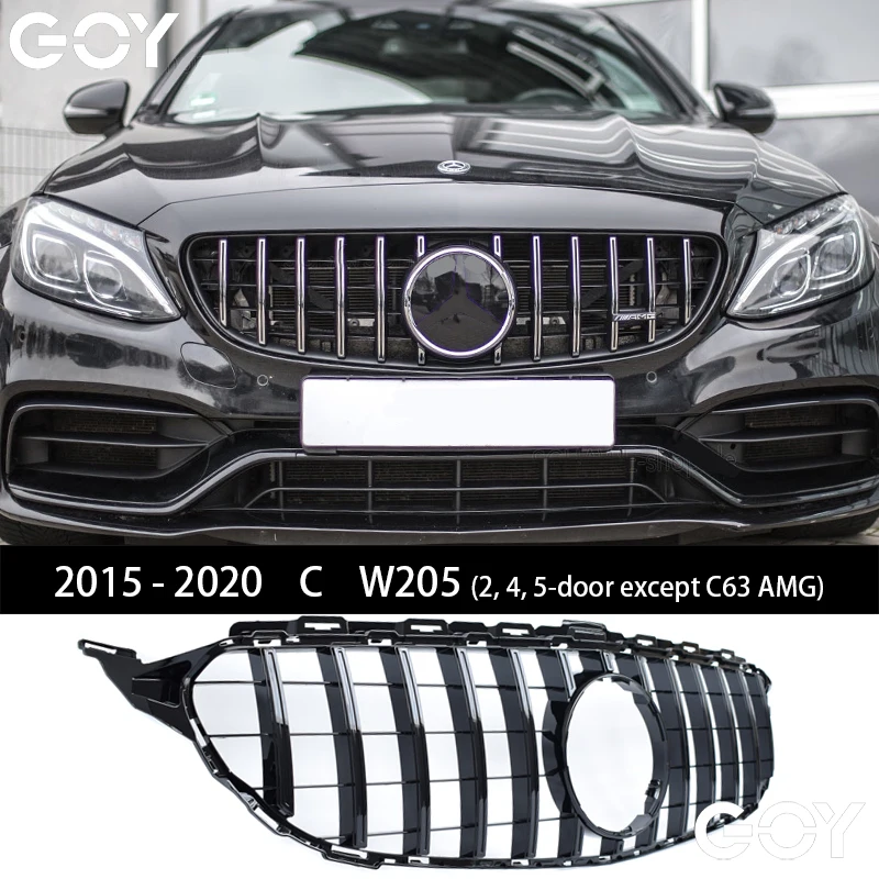 

Panamericana Grille GTR Type Grill For Mercedes C Class W205 Sedan S205 Estate A205 Cabrio C205 Coupe 2015 - 2020 C180 C200 C300