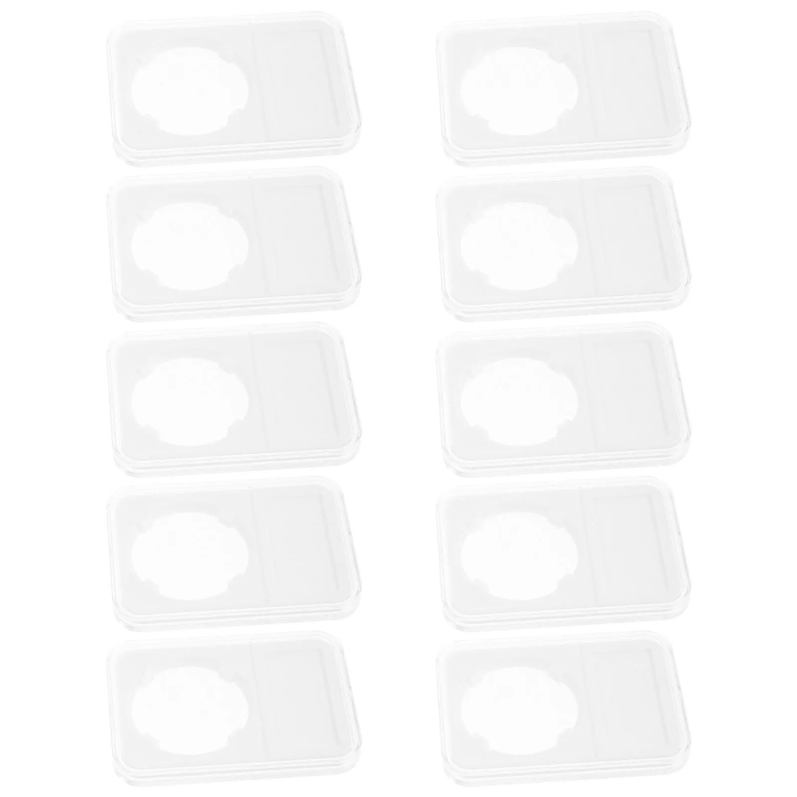 10 Pcs Coin Safe Holder Clear Plastic Storage Box Display ganizers Collection Pockets Secure Locking Versatile Functionality