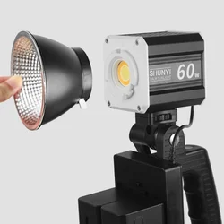 Video Light Tri-Color LED 60W COB Photography Light 2800K-6800K For Live Streaming Home Studio Comercial Photography