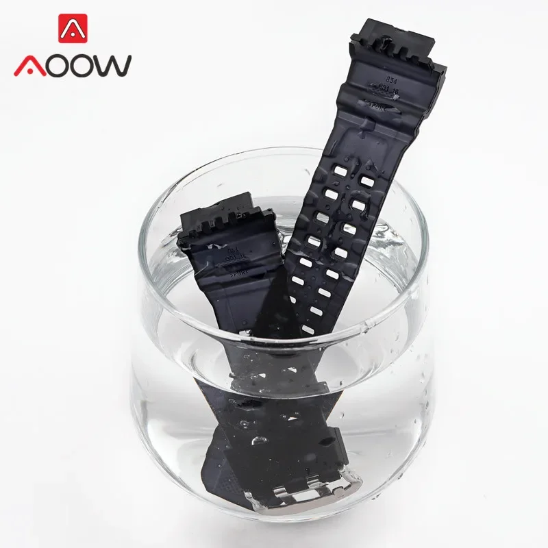 Rubber Strap for Casio G-SHOCK GW-9400 Sport Waterproof Durable Men Resin Replacement Wrist Band Watch Accessories Black