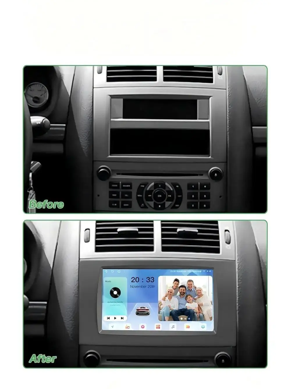7inch Wireless CarPlay Android Auto Car Radio for Peugeot Citroen 407 2004-2010 GPS Multimedia Stereo Autoradio Player