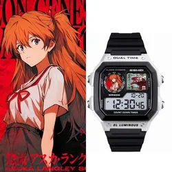 NEW Neon Genesis Evangelion Asuka anime peripheral watch two-dimensional small square electronic watch student wear wholesale