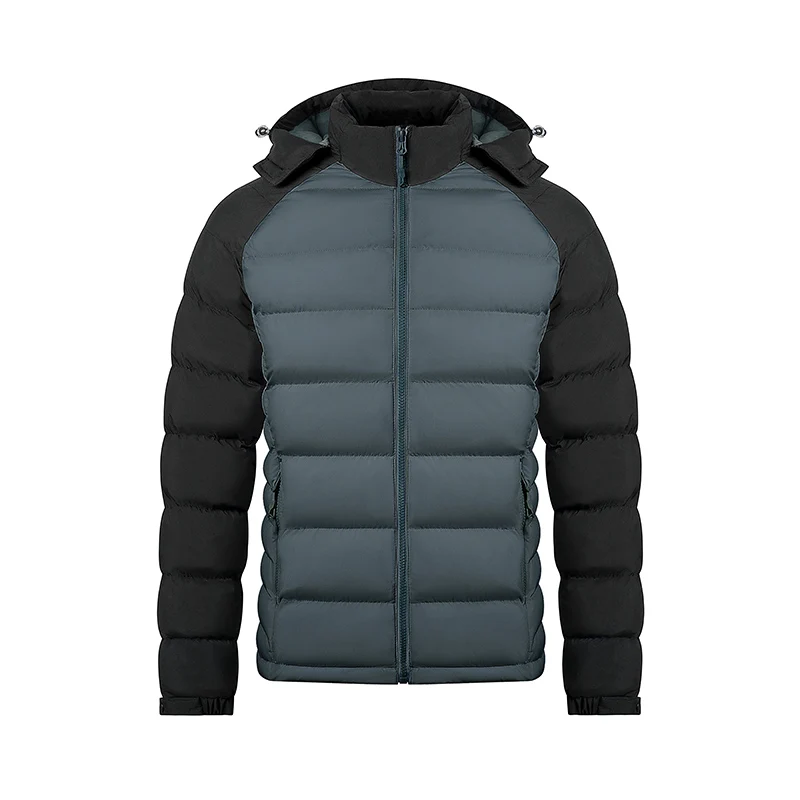 

Couples Outdoor Unisex Coats American-style Shoulder Insertion Design Lightweight Sporty Hooded Knitted Patchwork Jackets