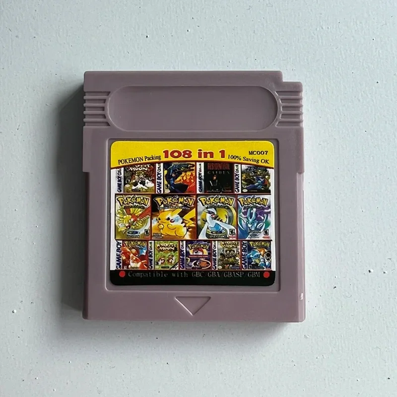 Pokemon mMario Series 108 61 Games in 1 Video Game Cartridge Card English Language for GBC/GBA/SP/GBM