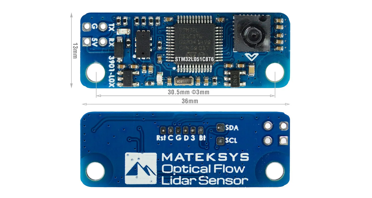 MATEKSYS OPTICAL FLOW & LIDAR SENSOR 3901-L0X INAV Flow Sensor Module