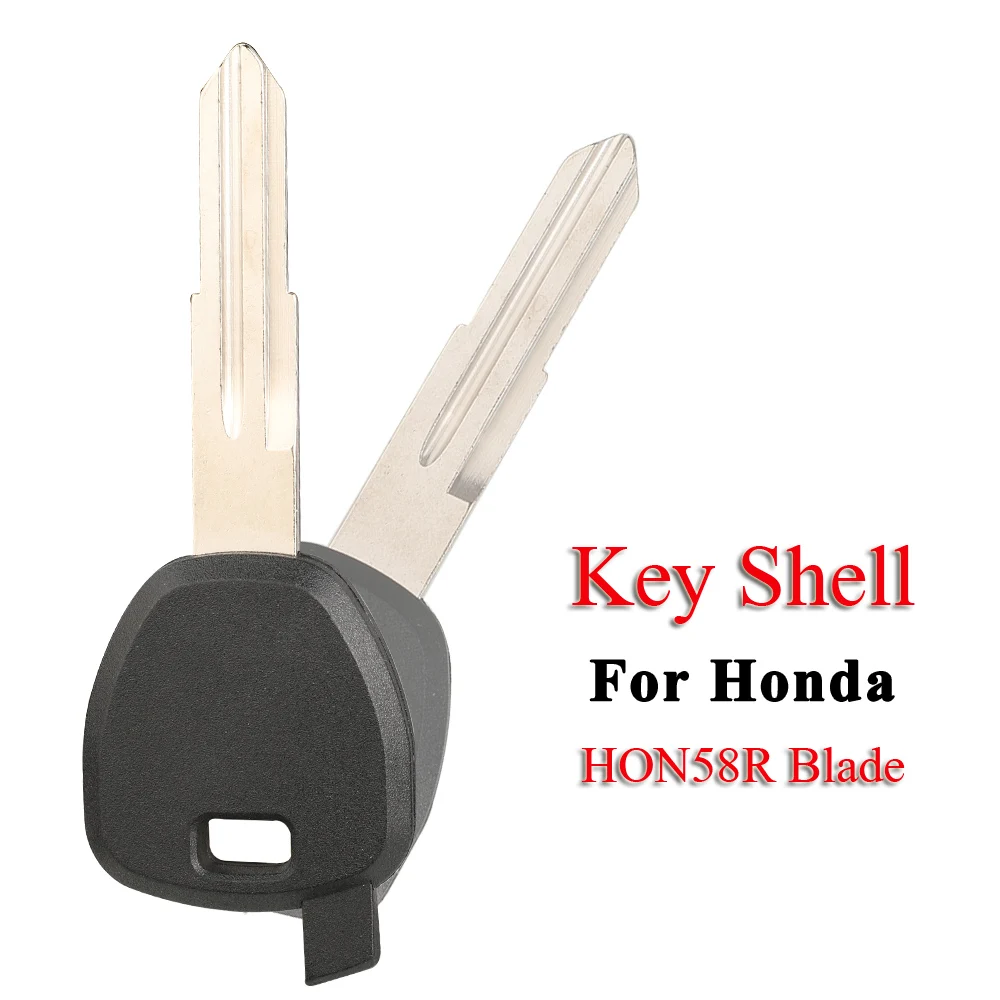 

jingyuqin Replacement Transponder Chip Car Key Case Shell With Uncut Hon58R Blade Auto Accessories 0 Button For Honda