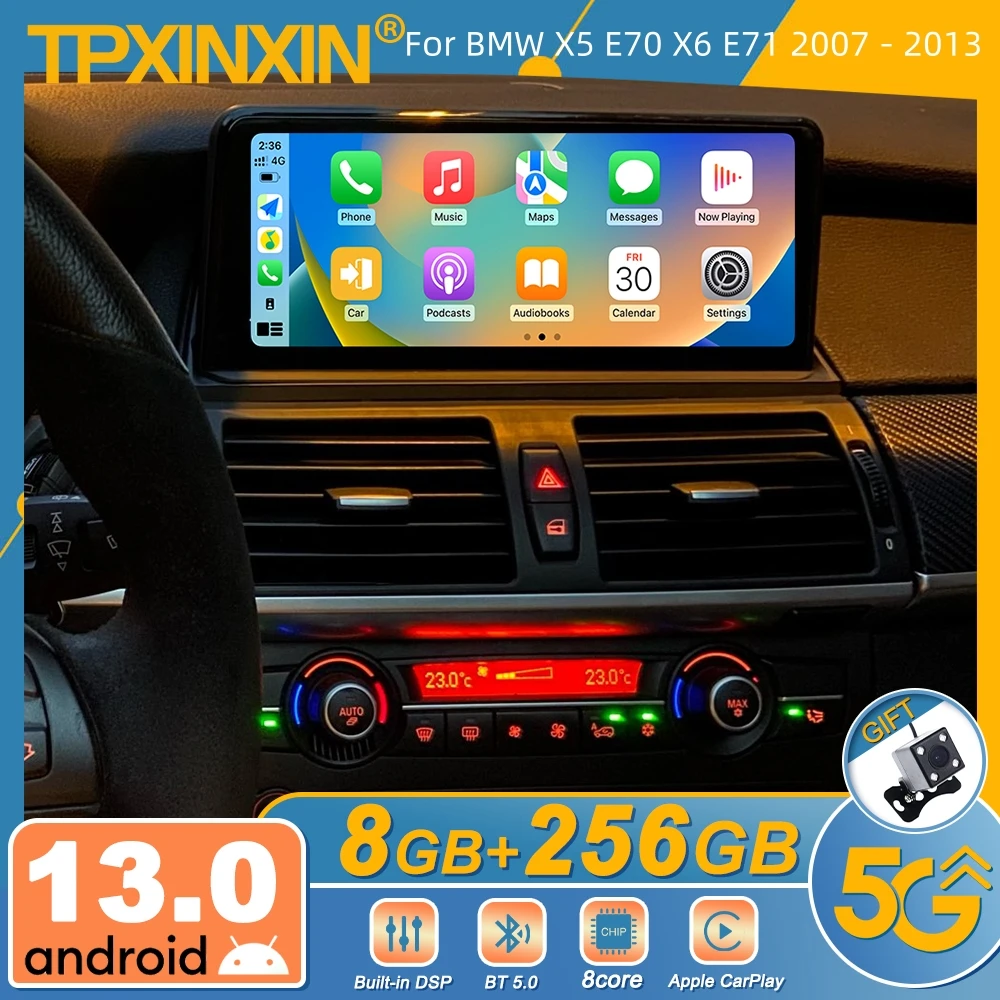 

For BMW X5 E70 X6 E71 2007 - 2013 Android Car Radio Multimedia Video Player Wireless Carplay Autoradio Stereo GPS Navi Head Unit