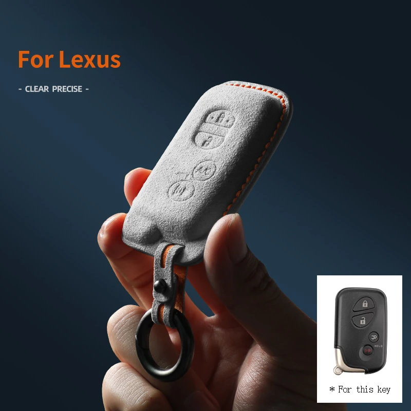 

For Lexus NX IS RX ES GX LX LS UX GS430 ES350 GS350 LX570 IS350 RX350 IS25 Suede Car Key Case Shell for Lexus 4 Button Keychain