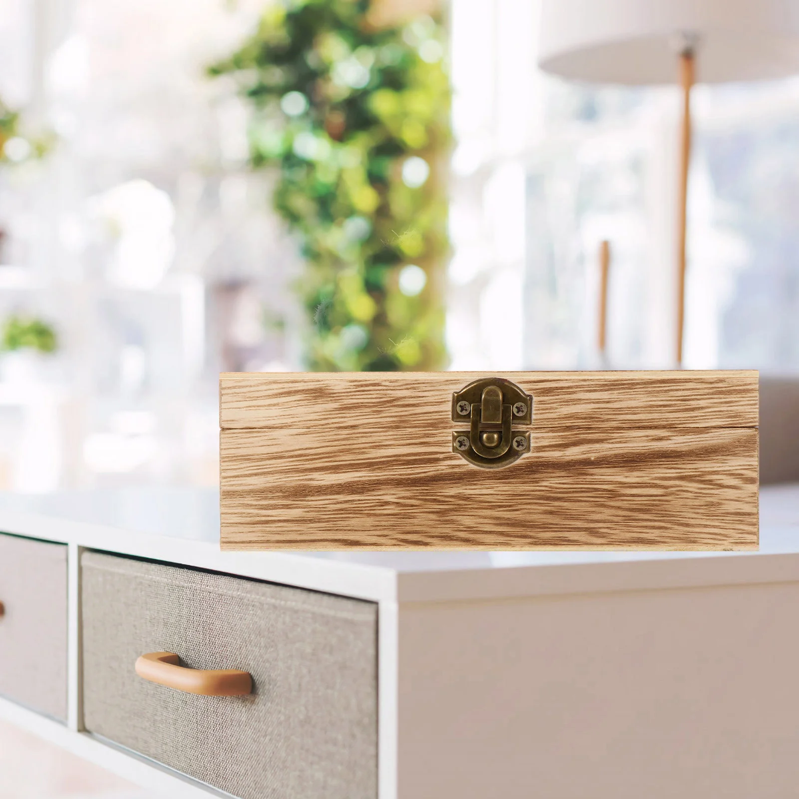 

Paulownia Wooden Jewelry Box Elegant Rectangular Ring Storage Case for Necklace Bracelet Organizer Wooden Gift Box Home Office