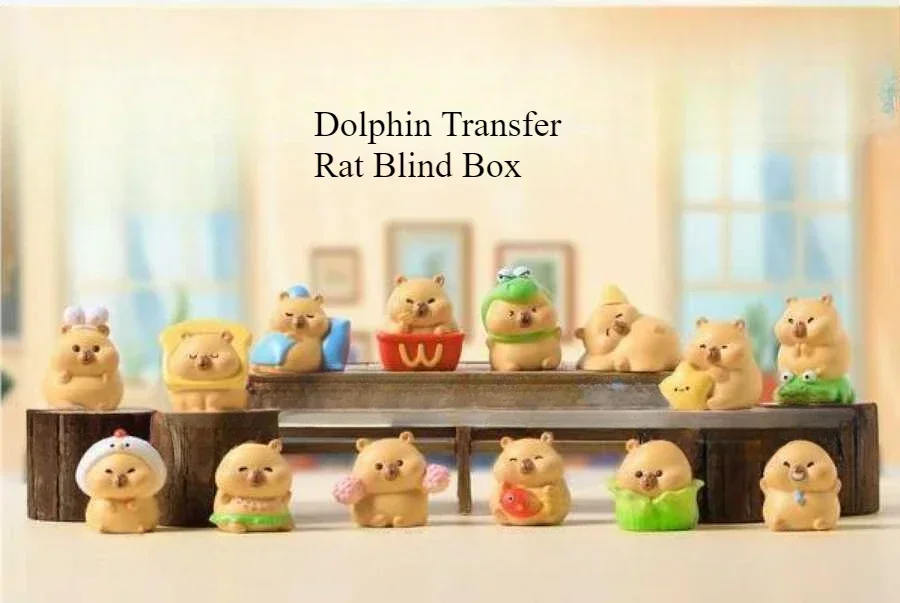 مجموعة صندوق دولفين العمياء - قطيفة دولفين رائعة، أنماط فريدة عشوائية، ديكور المجموعة، هدية إبداعية، متوفرة في المخزون