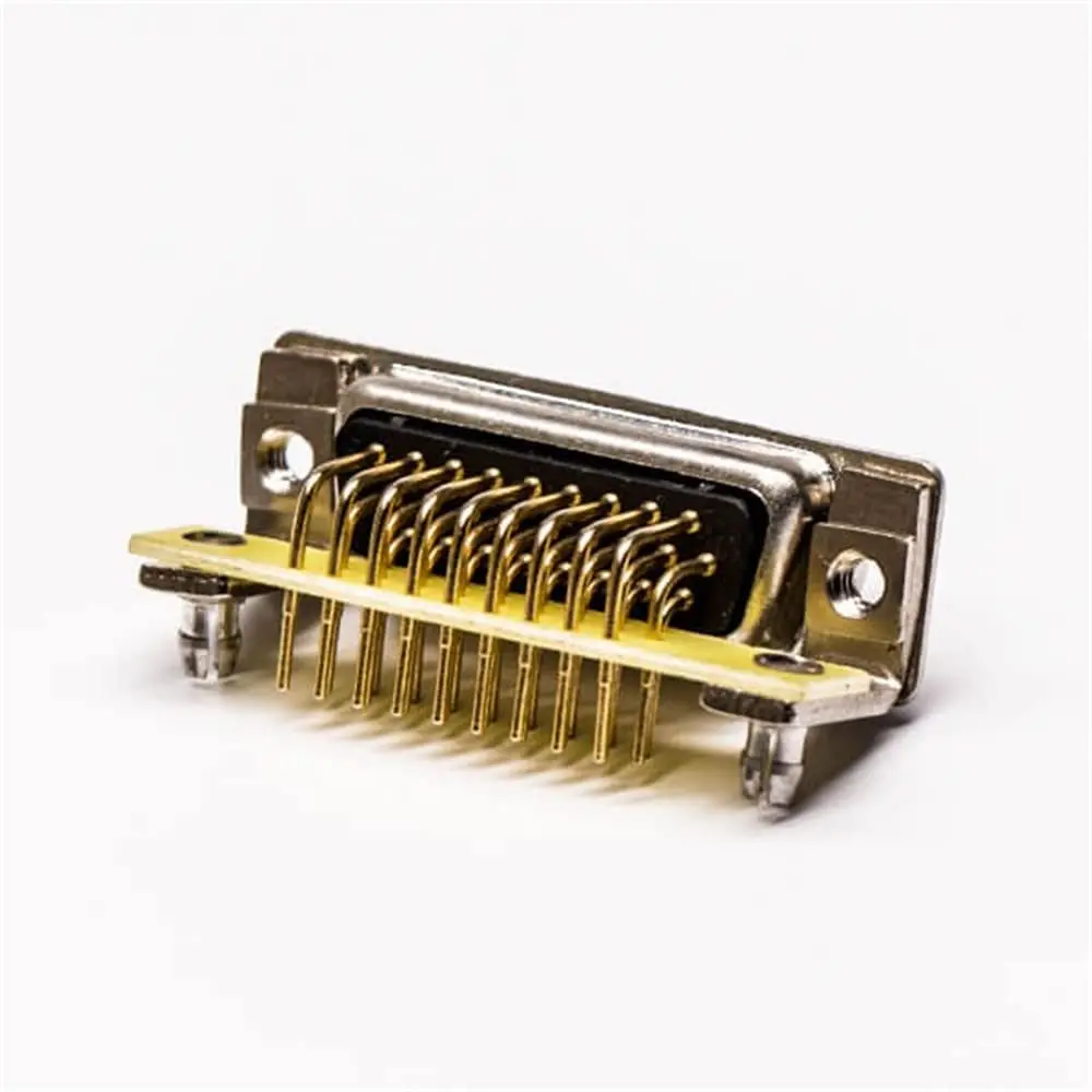 High Strength 8.89mm Right Angle D-Sub 26 Pin Male Connector | Machined Pins | PCB Mount | Fast Shipping