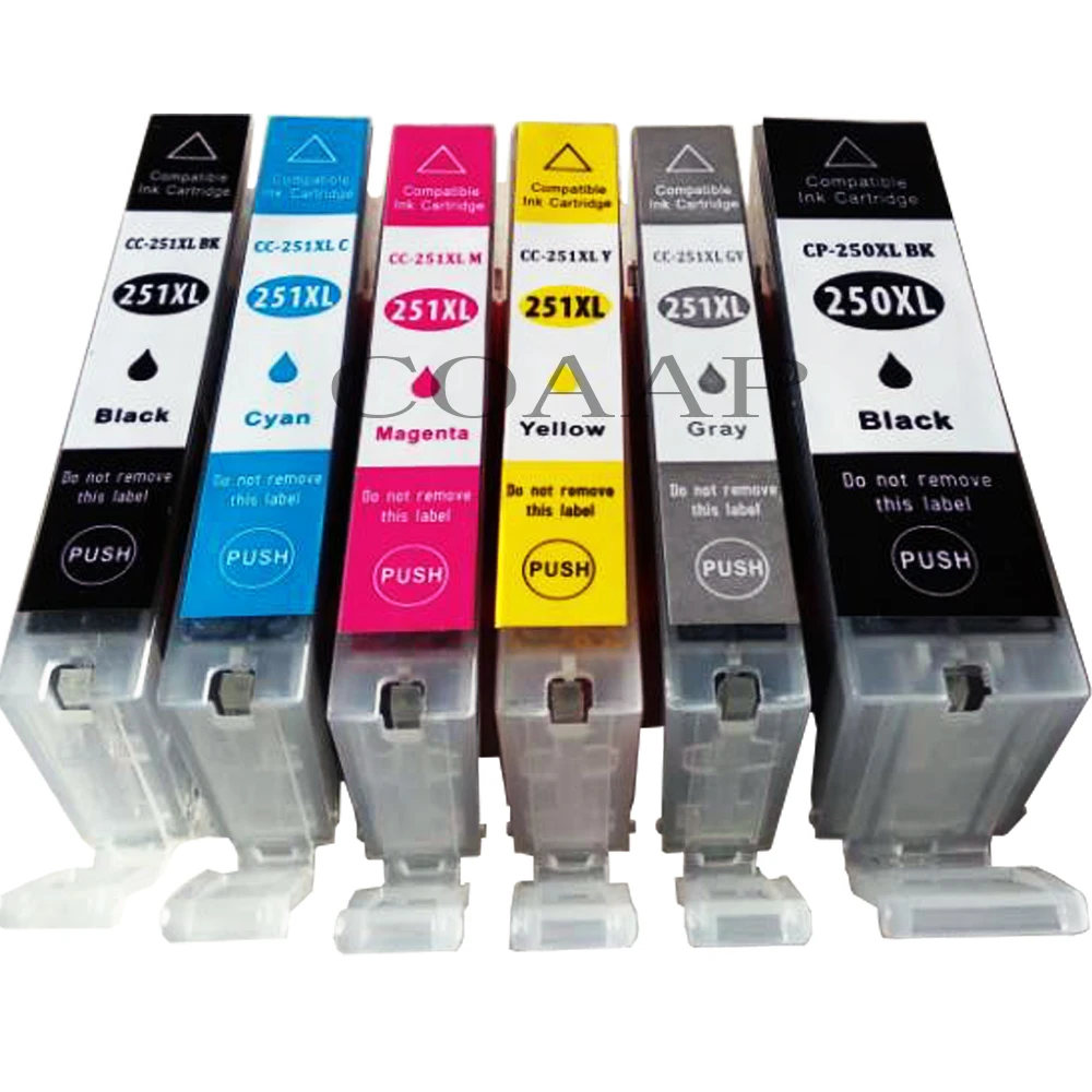 18 Pack Compatible Ink Cartridge For CANON PIXMA MG6320 MG7120 IP8720 MG7520 Printer with Chip Full Ink PGI250 CLI251 GY