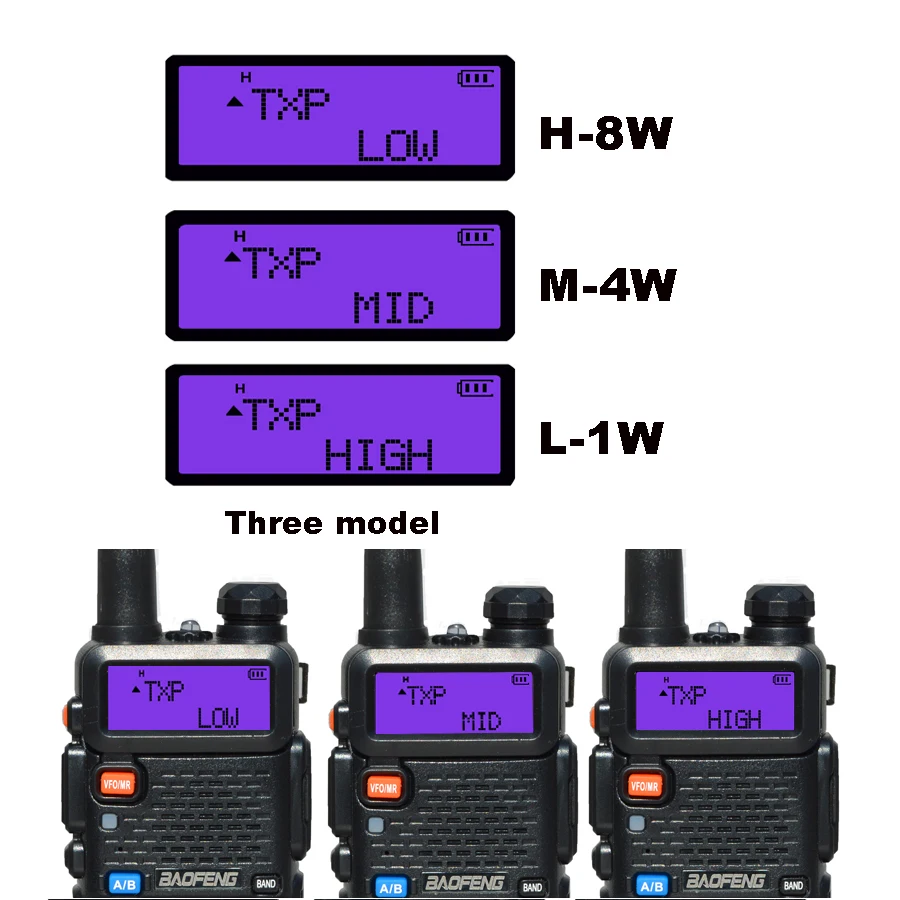 Hot Baofeng UV-5R 8W True High Power Powerful CB Portable Walkie Talkie Long Range 10km FM Two Way Radio uv5r Hunting Radios