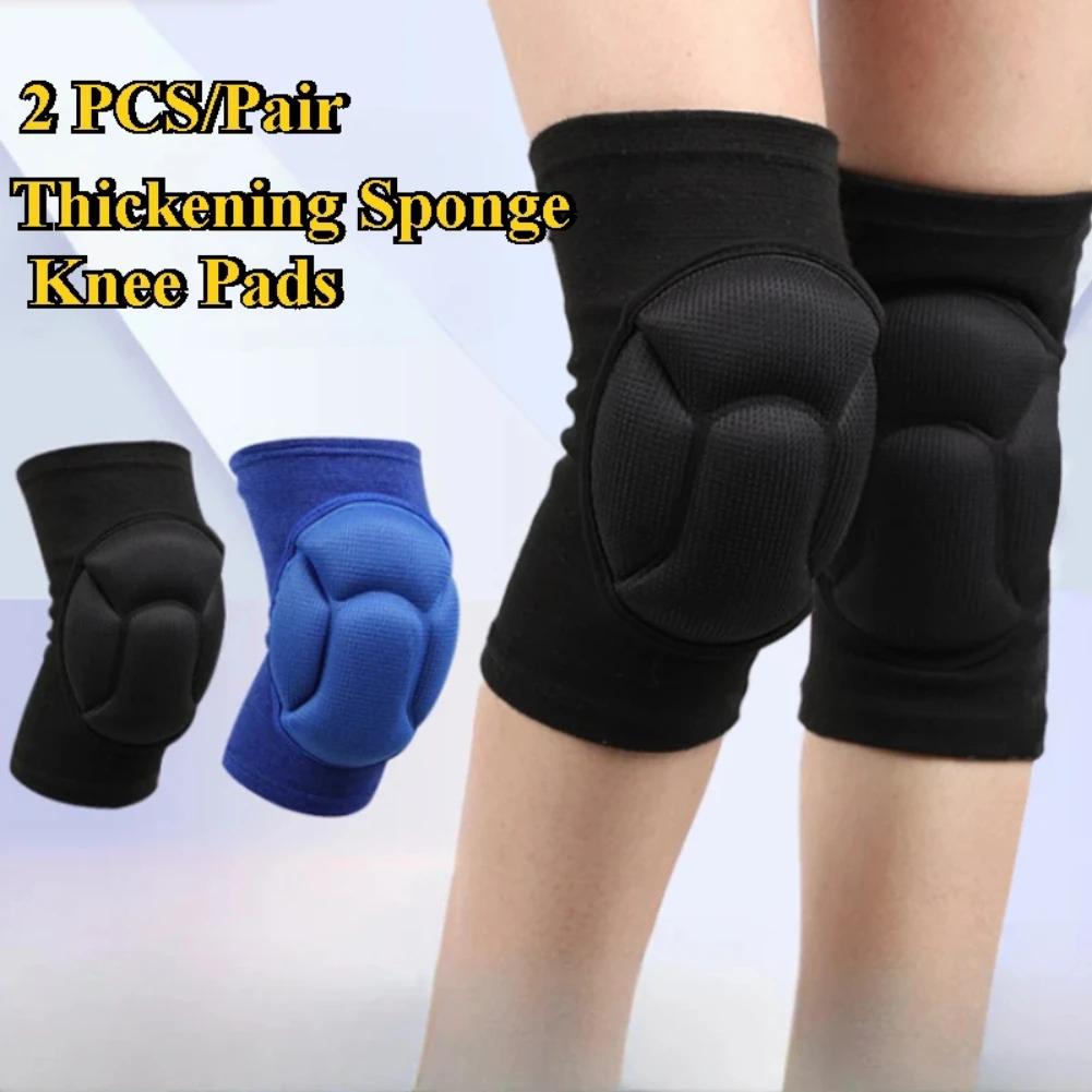 

2PCS/Pair Sports Thickening Knee Pads Gym Basketball Volleyball Kneepads Brace Support Dancing Non-slip Elastic Knee Protector