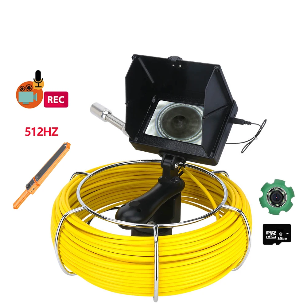 

4.3 Inch Handheld Industrial Pipe Inspection Video Camera 10M-50M 512Hz Locator Auto Balance Drain Sewer Pipeline Endoscope IP68