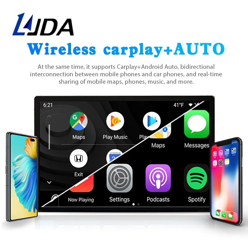 LJDA 13.1 Android 13 Car RMultimedia For Audi A6 C5 1997-2004 S6 RS6 Wireless CarPlay Android Auto Car Radio GPS Sterep RDS