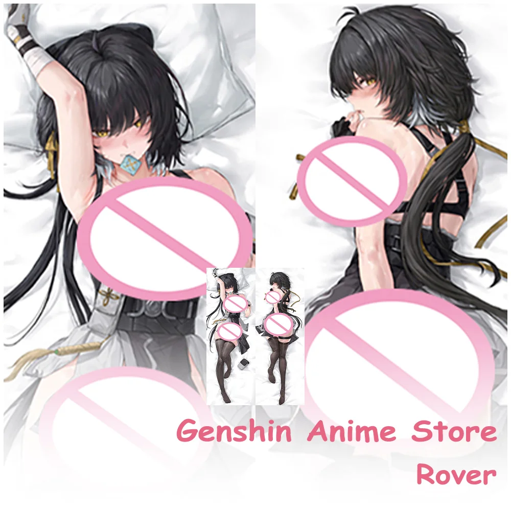 ปลอกหมอนอิงอนิเมะ Dakimakura Wuthering Waves Rover สำหรับคอสเพลย์ ผ้าโพลีเอสเตอร์ พิมพ์ลายสองด้าน ปลอกหมอนอิงสำหรับโอตาคุ
