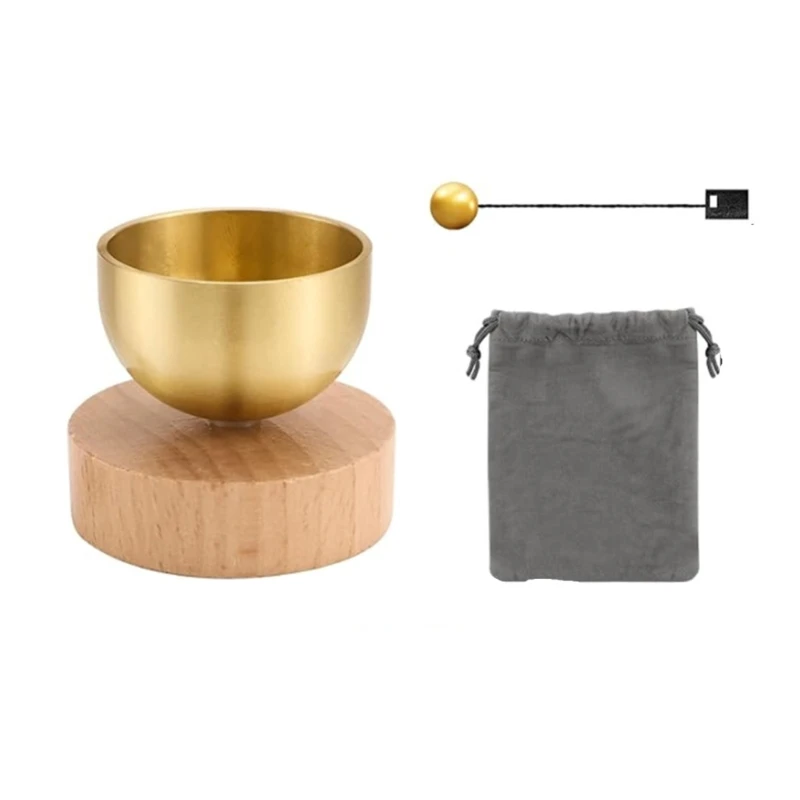 Brass Small Singing Bowl Relaxation Tool for Stress Relief and Meditation