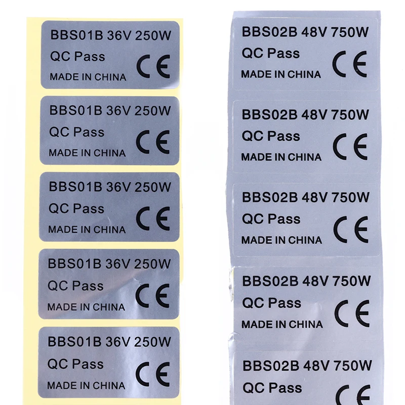 10PCS 36V250W 48V750W Mid Drive Motor Sticker Electric Bicycle Conversion Kit Sticker For HUB Wheel Dirve Bike Motor