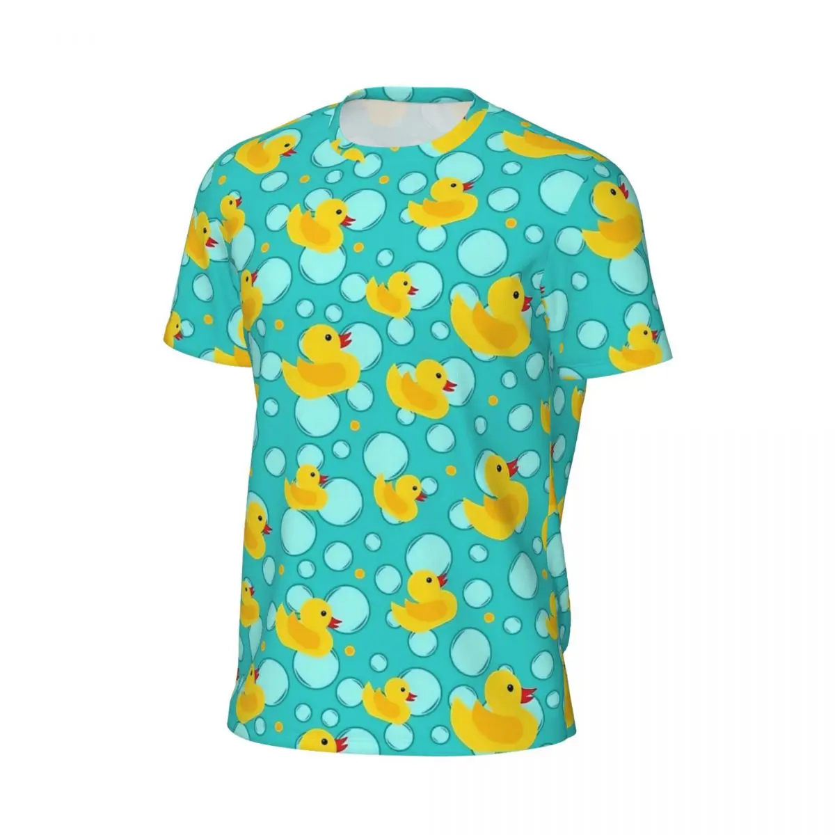 Cute Blue Yellow Rubber Ducks T Shirt Couple Street Style Sports T-Shirts Breathable Summer Harajuku Tee Shirt Big Size Clothing