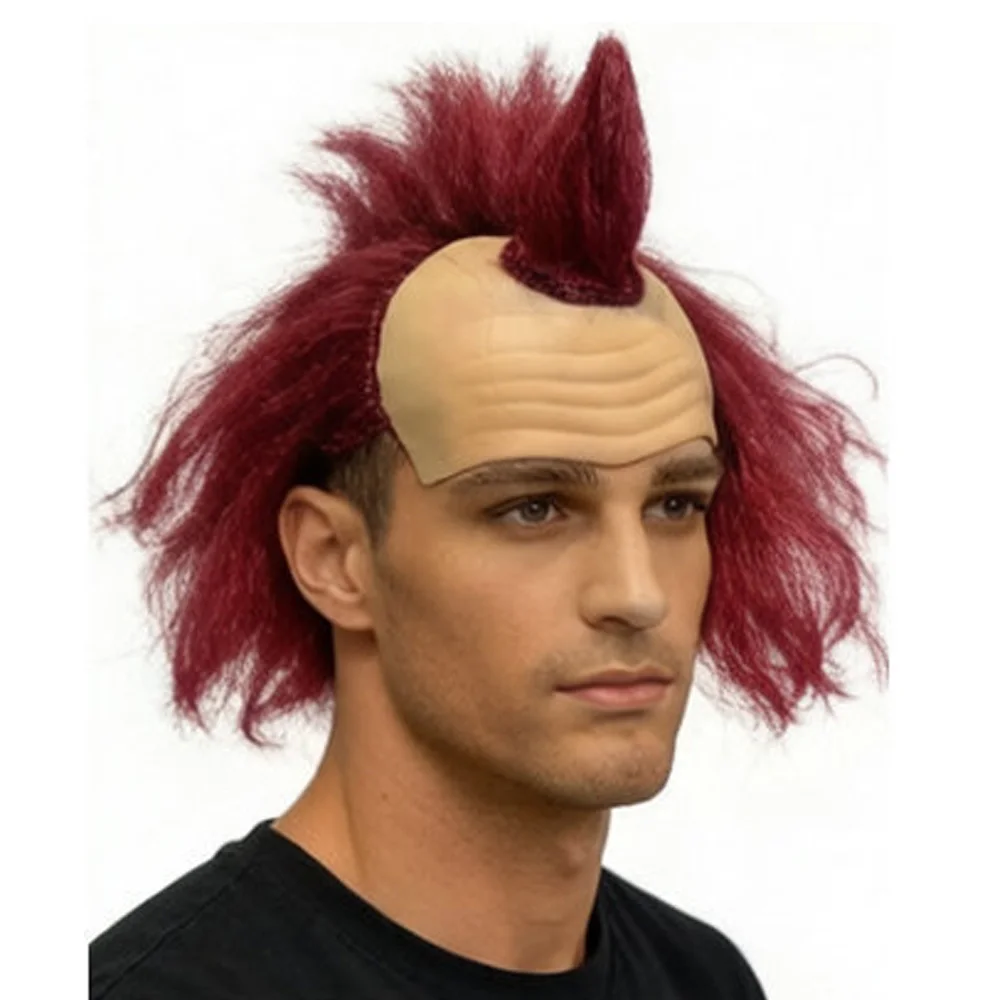 

Funny Punk Spiky Wig Headwear Cosplay Fluffy Clown Bald Headpiece Mask Party Carnival Dress Up Party Costume Props