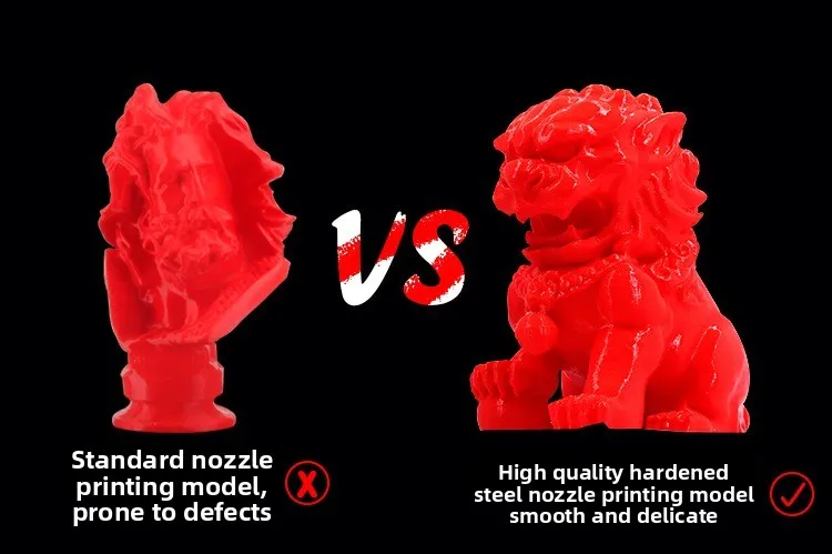 V6 Düse aus gehärtetem Stahl 0,2/0,4/0,6/0,8/1mm 1,75mm Filament M6 3D-Druckerdüse für Ender 3 Hotend Titan Extruder Prusa I3 MK3 – Detail 6