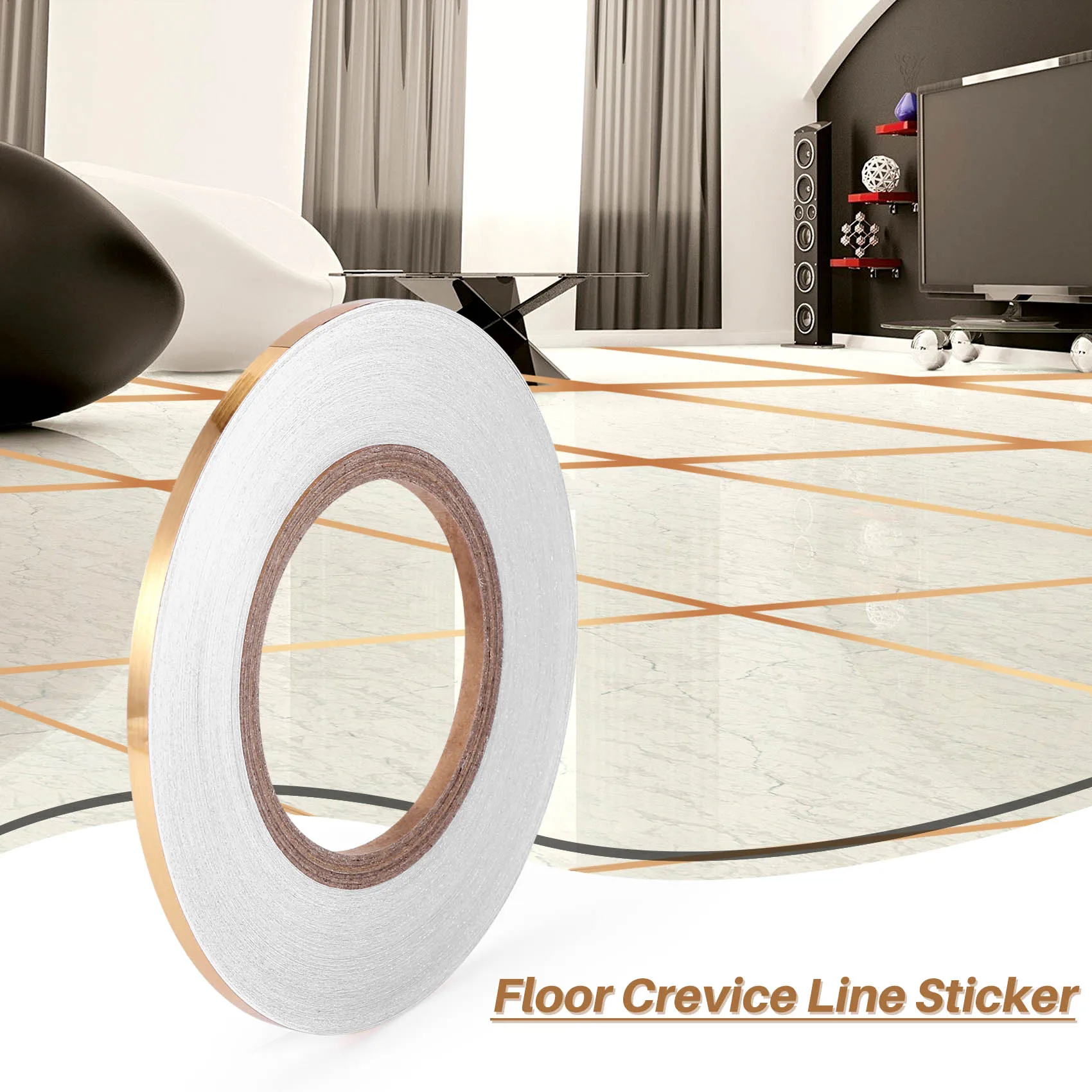 2Pcs Waterproof Ceramic Tile Space Tape Floor Crevice Line Sticker for Bathtub Kitchen Sink Toilet Wall Edge Protect