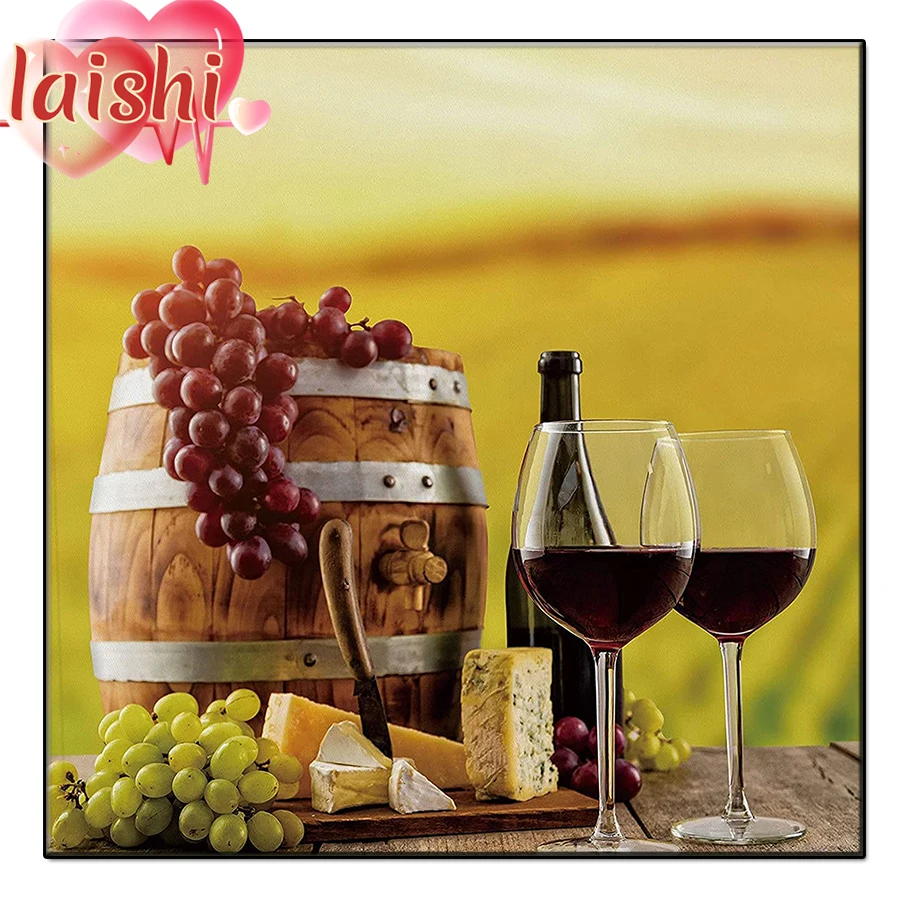 Goblet, barrel, wine full round diamond 5D DIY diamond painting diamond embroidery kit cross stitch mosaic home decoration gift