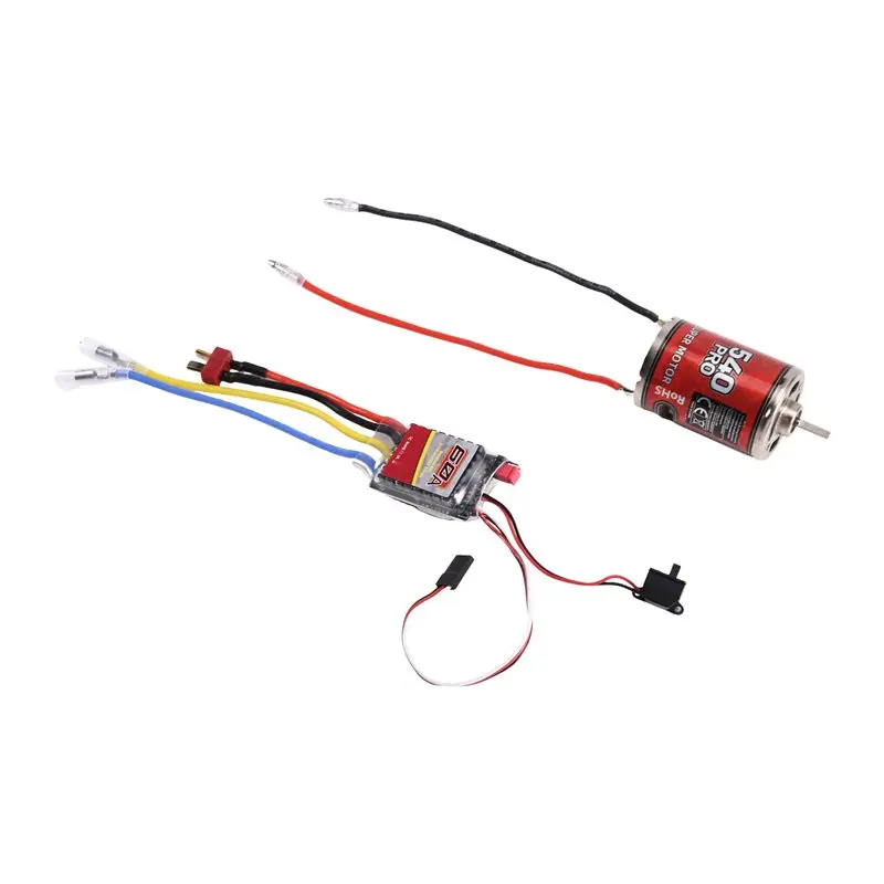 FBIL-For RC For Car Brushed Motor, 540 High Torsion Low Noise Motor 12T-22500Rpm 3.17Mm D D-Axis With 60A Brushed ESC