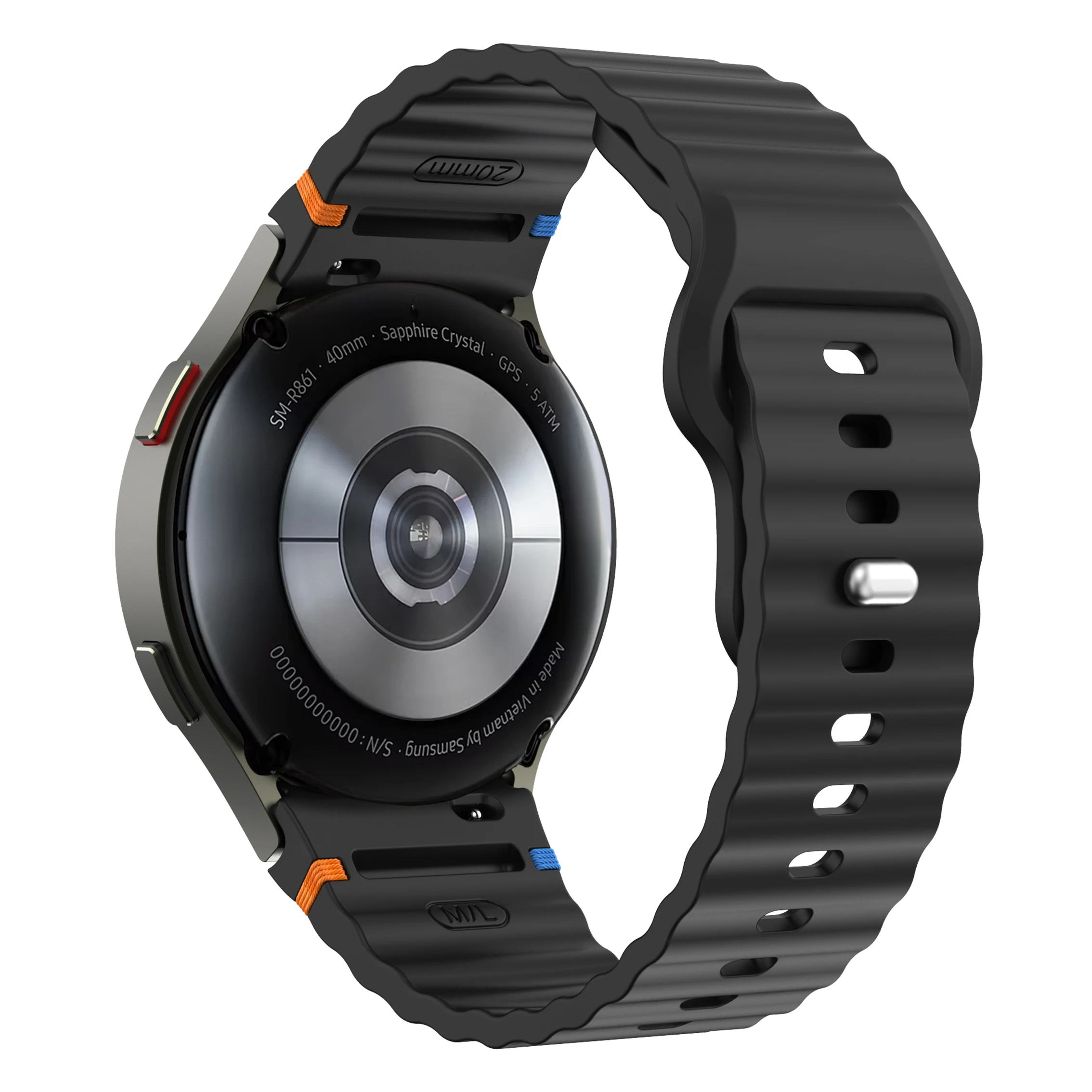 Siliconen band voor Samsung Galaxy Watch7 6 5 4 44 mm 40 mm sporthorloges in plaats van armbanden voor 6/4 Classic 47 mm 46 mm 43 mm 42 mm