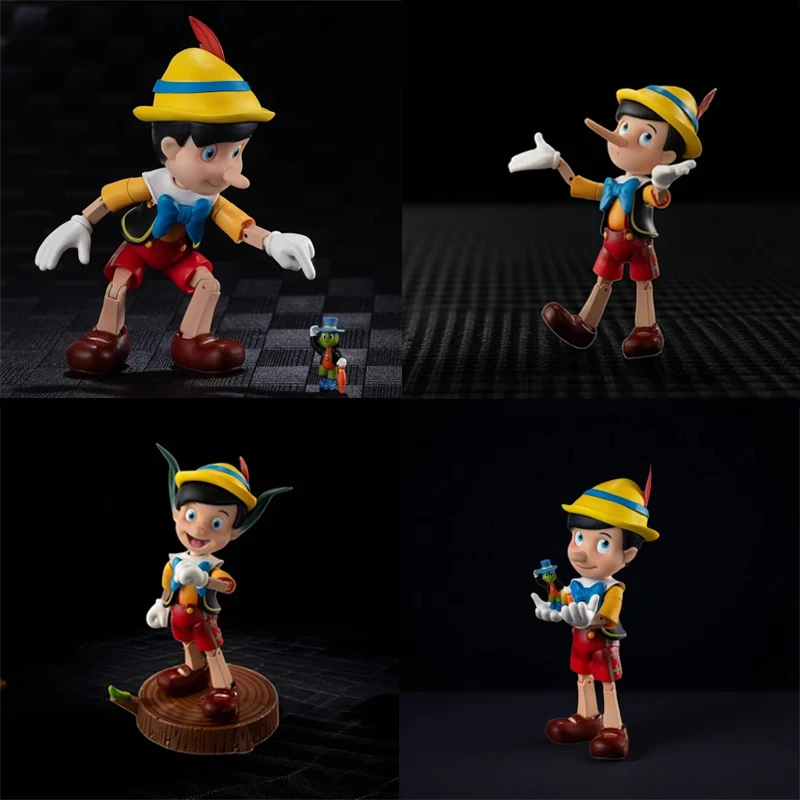 Figurka Pinokio ze stopu, ruchoma, modna zabawka dla chłopców, dekoracja na biurko, kolekcjonerski model postaci z bajki, zestaw do składania, prezent.