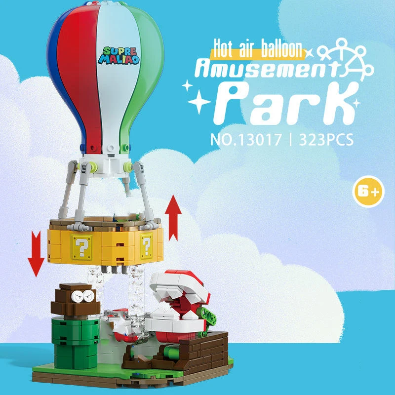 Carousel Ferris wheel Hot air balloon Building Blocks Amusement Park Friends Bricks City Srteet view Toys for Children Gift