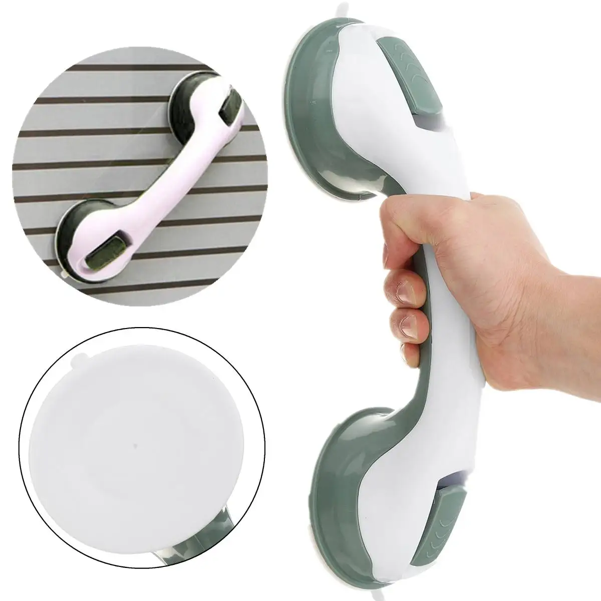 2PCS Grab Bar Bathroom Suction Cup Handle Toilet Bath Shower Tub Bathroom Shower Grab Handle Rail Grip for Elderly Safety