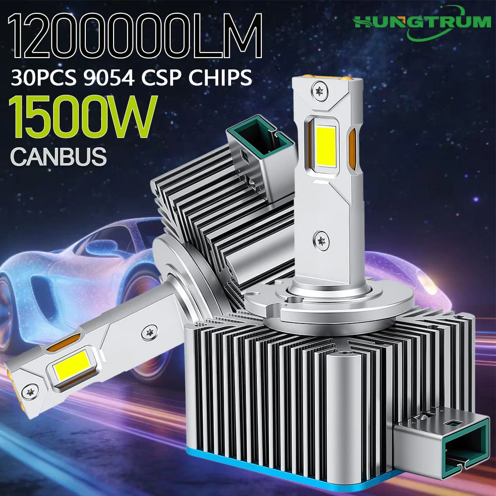 Светодиодные лампы для фар D1S D3S 120000Лм Canbus HID D2S D4S D8S D1R D2R D3R, сверхъяркие автомобильные LED-лампы с чипом CSP, Canbus, для модернизации