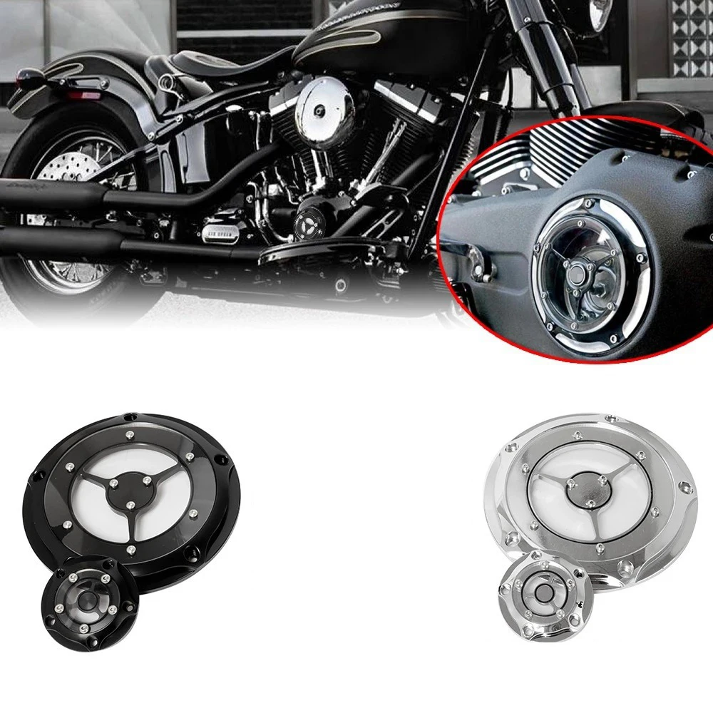 Motorcycle Derby Timing Timer Cover CNC Aluminum For Harley Davidson Dyna Road King Electra Glide Fat Boy FLHR Road King