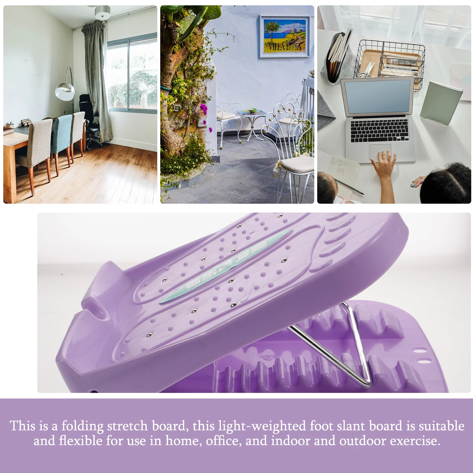 

1Pcs Folding Stretch Board Lightweight ABS Leg Calf Stretcher for Home Office Indoor Outdoor Fitness Exercise Muscle