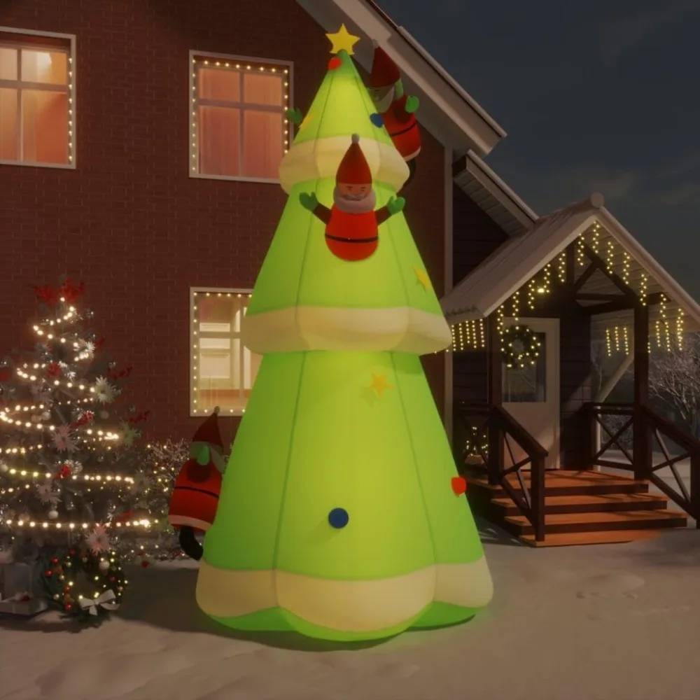 

Inflatable Christmas Tree with LEDs 196.9",Inflatable Christmas Tree with LED Lights for Yard and Home Decoration Seasonal Decor