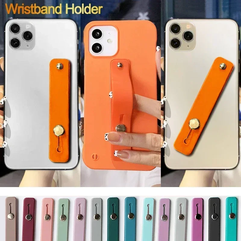 For iPhone Samsung Xiaomi finger handle mobile phone stand Push back stick socket stand Universal wrist strap mobile phone stand