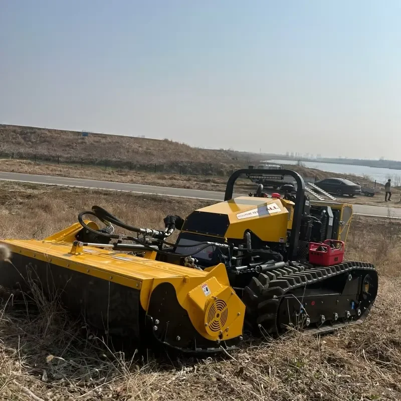 Remote Control Lawn Mower Core Engine Motor Climbing Slope Crawler Grass Cutter for Garden Forestry Machinery