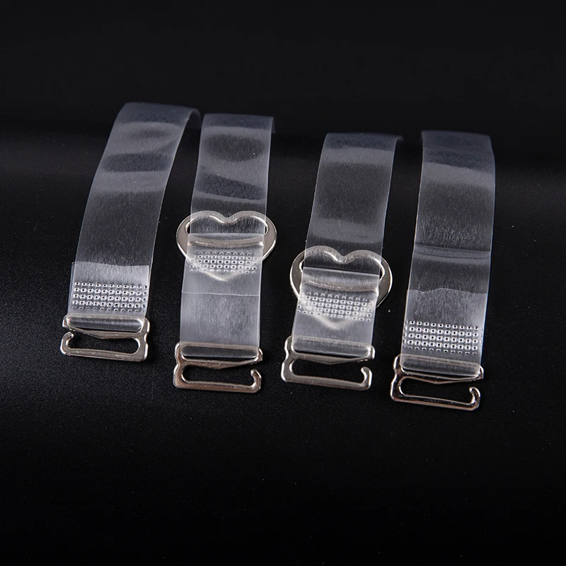 1Pair Transparent Elastic Stripe Bra Shoulder Strap Adjustable Invisible Underwear Straps